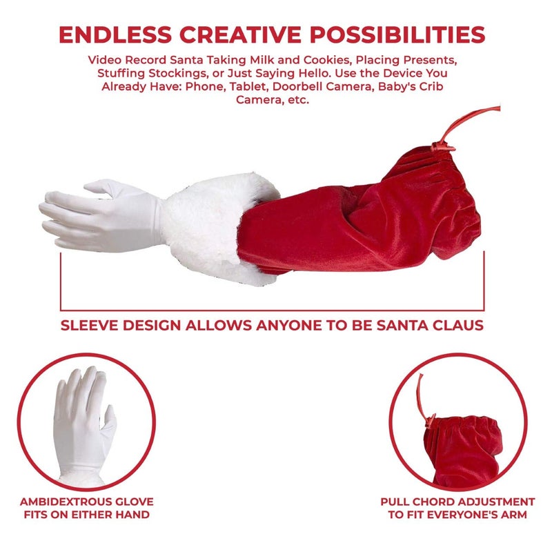 Tinsl The Santa Sleeve (L/XL) Unique Christmas Video Magic Must-Have to Capture Memories - Authentic Santa Costume Recording Prop - Image 5